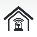 Vector illustration of single isolated home alarm icon